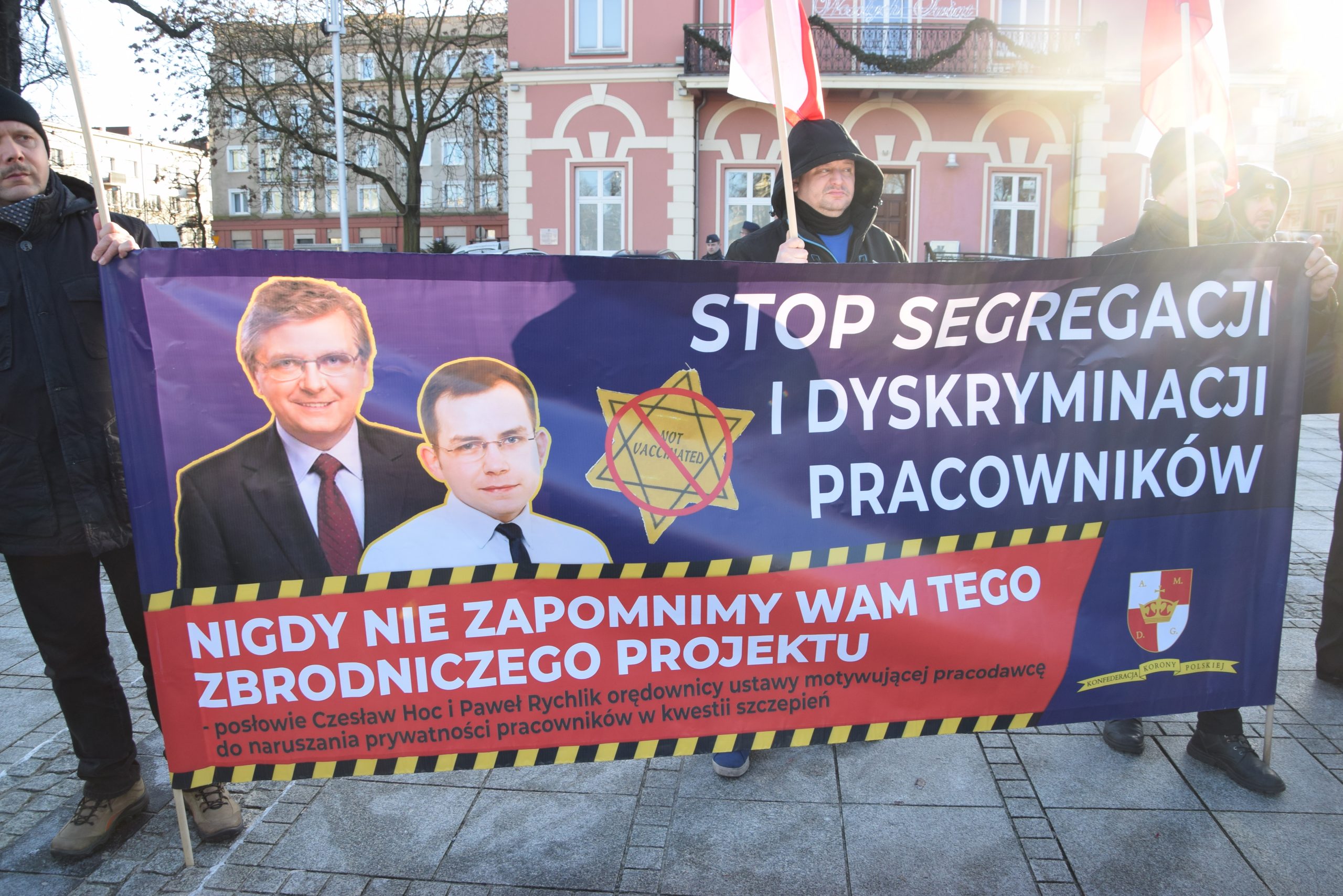 Protest przeciwko segregacji sanitarnej w Częstochowie