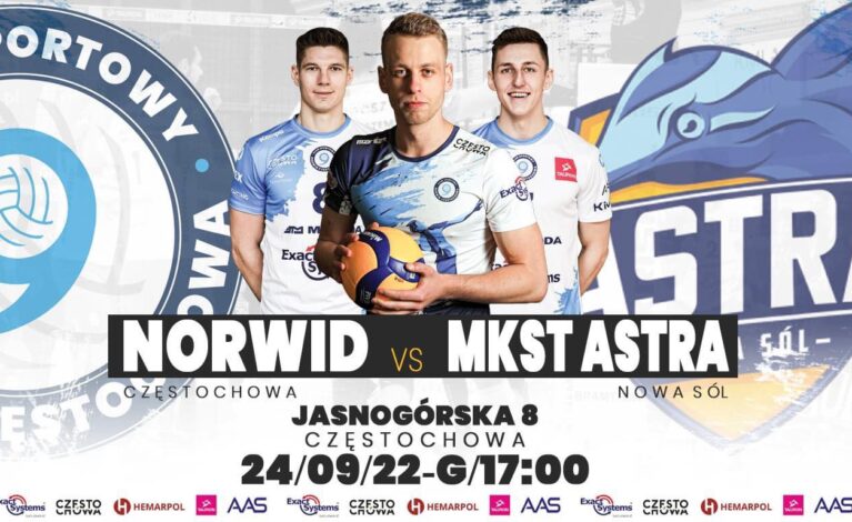 Exact Systems Norwid Częstochowa rozegra dziś pierwszy mecz sezonu 2022/2023 na własnej hali